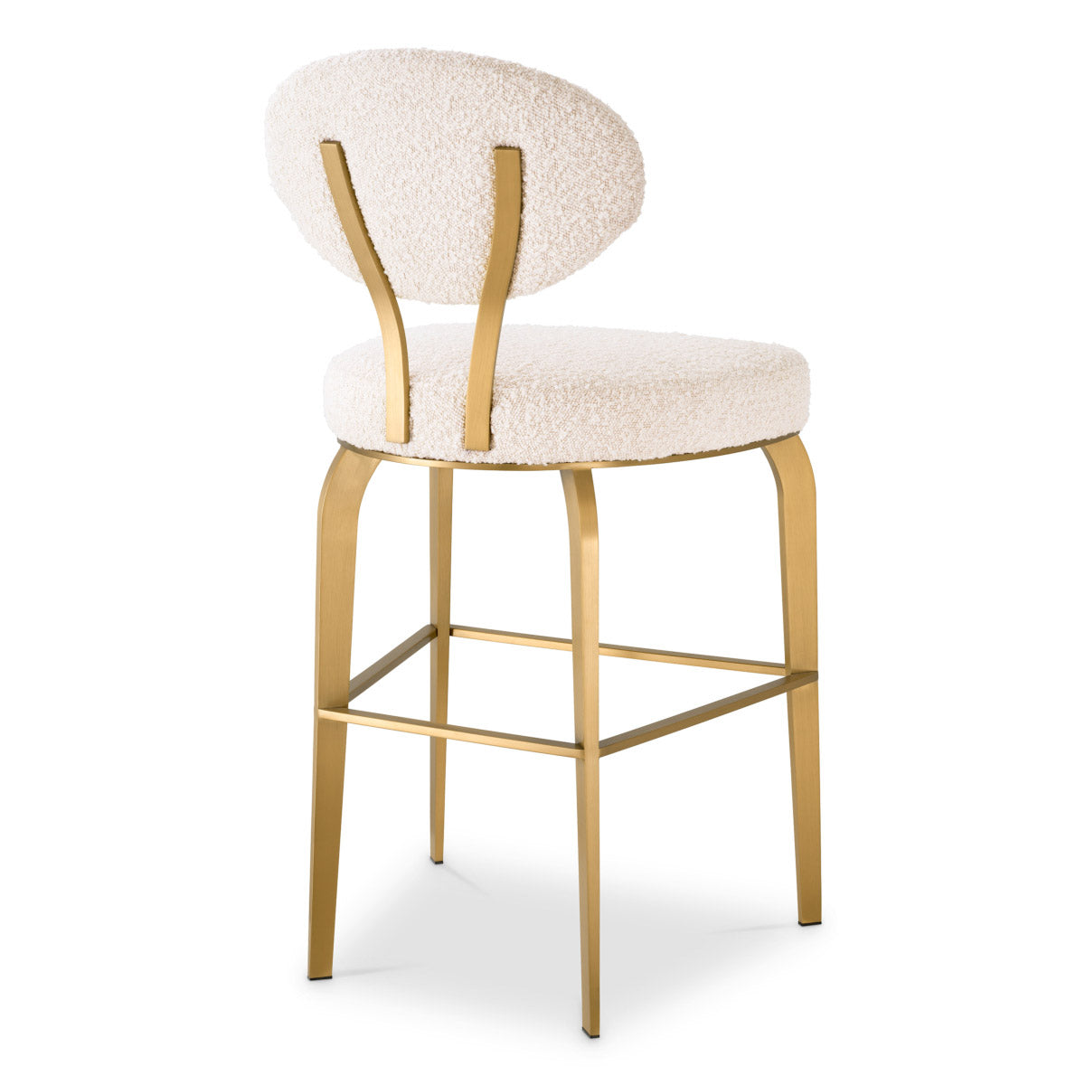 Eichholtz Counter Stool Dorrego brass finish, this counter stool will add touch of sophistication to any counter or kitchen