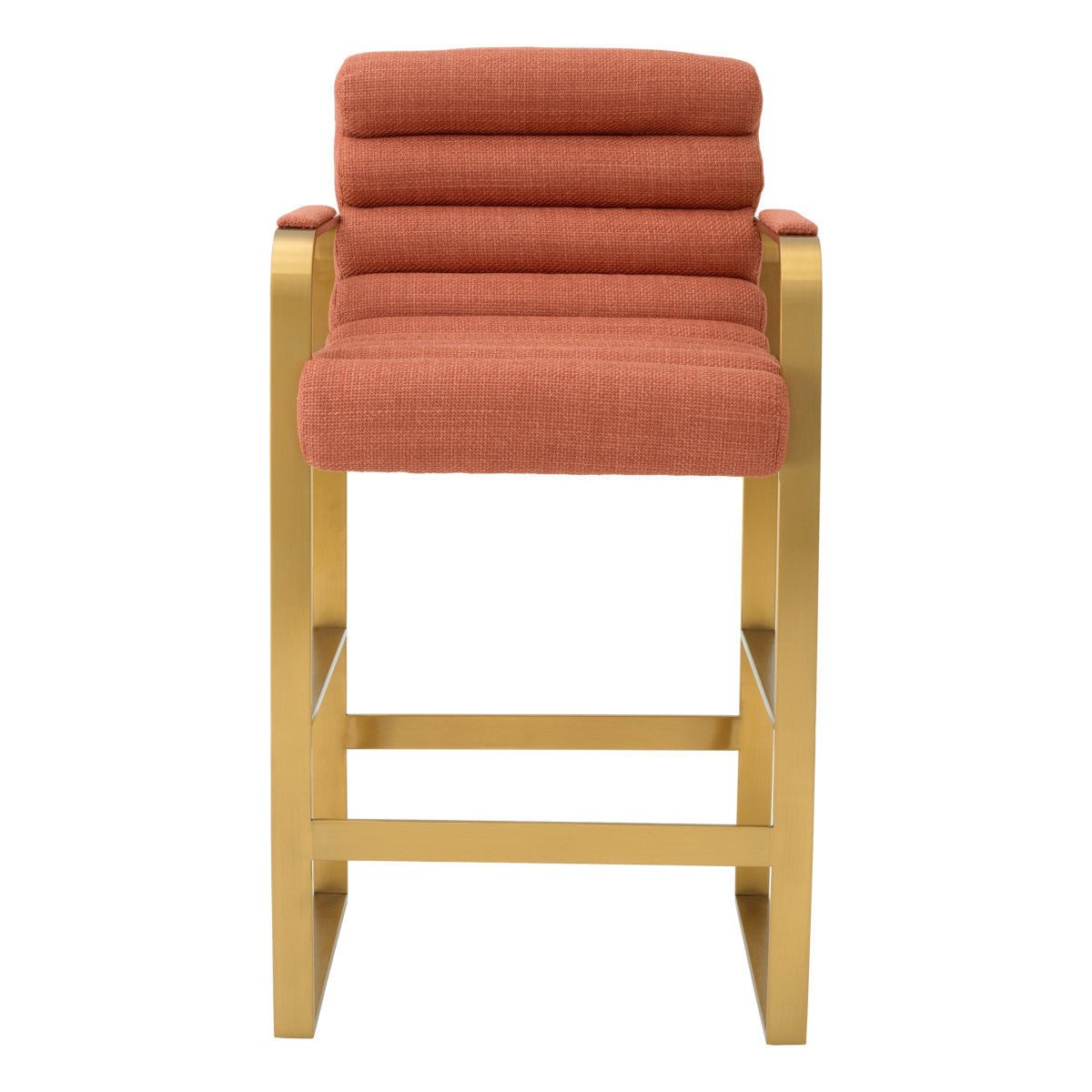 Eichholtz Counter Stool Olsen luxurious orange, making it a colorful item that infuses an exclusive vibe into any living
