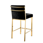 Eichholtz Counter Stool Scott the luxury Scott Barstool. Its gold finished frame with footrest adds glamour and sophistication to
