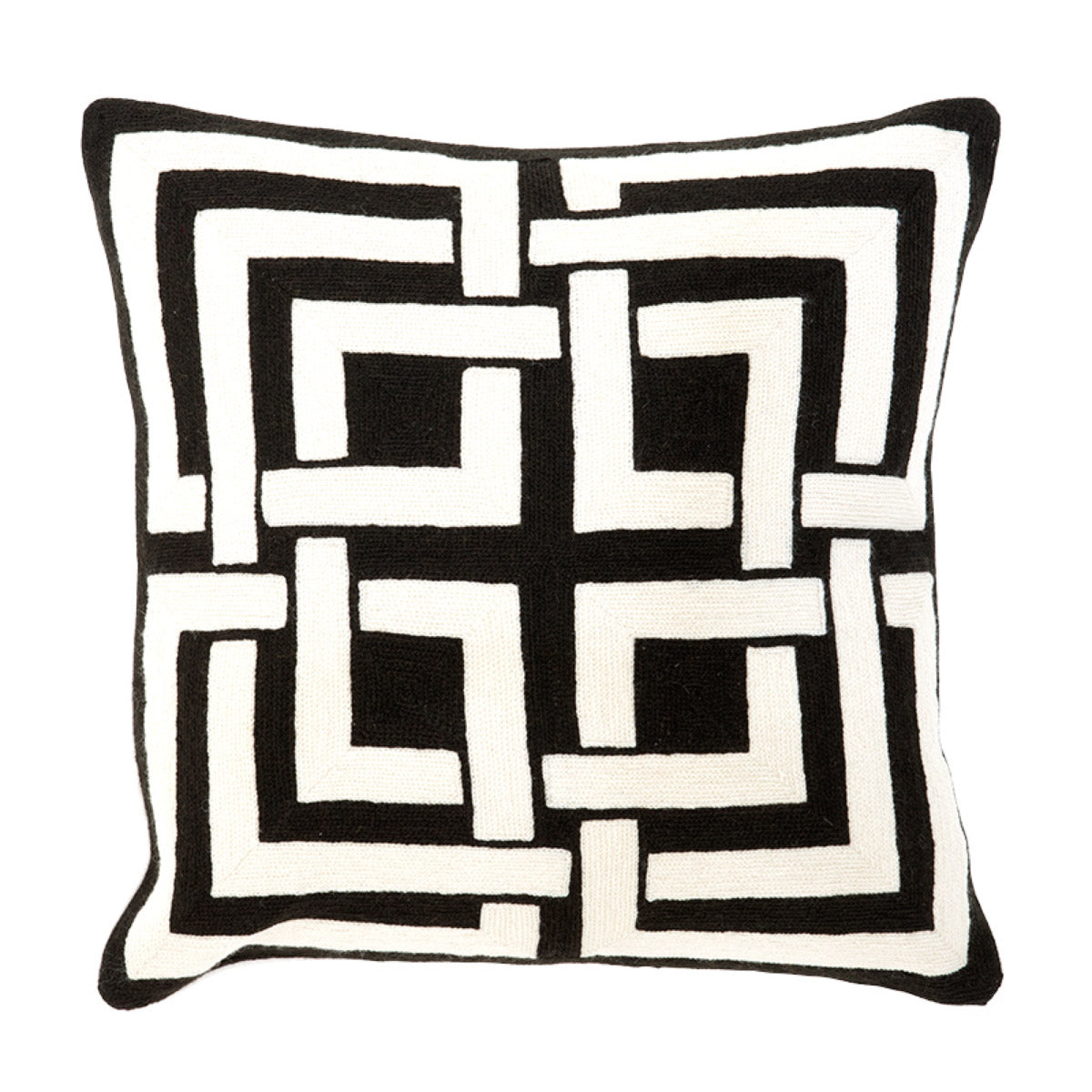 Eichholtz Cushion Blakes Add graphic style to your sofa or armchair with the wool embroidery Blakes Pillow. This