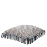 Eichholtz Cushion Dupre L square cushion has rounded corners and a decorative Mademoiselle blue cover with blue fringes. Cushion