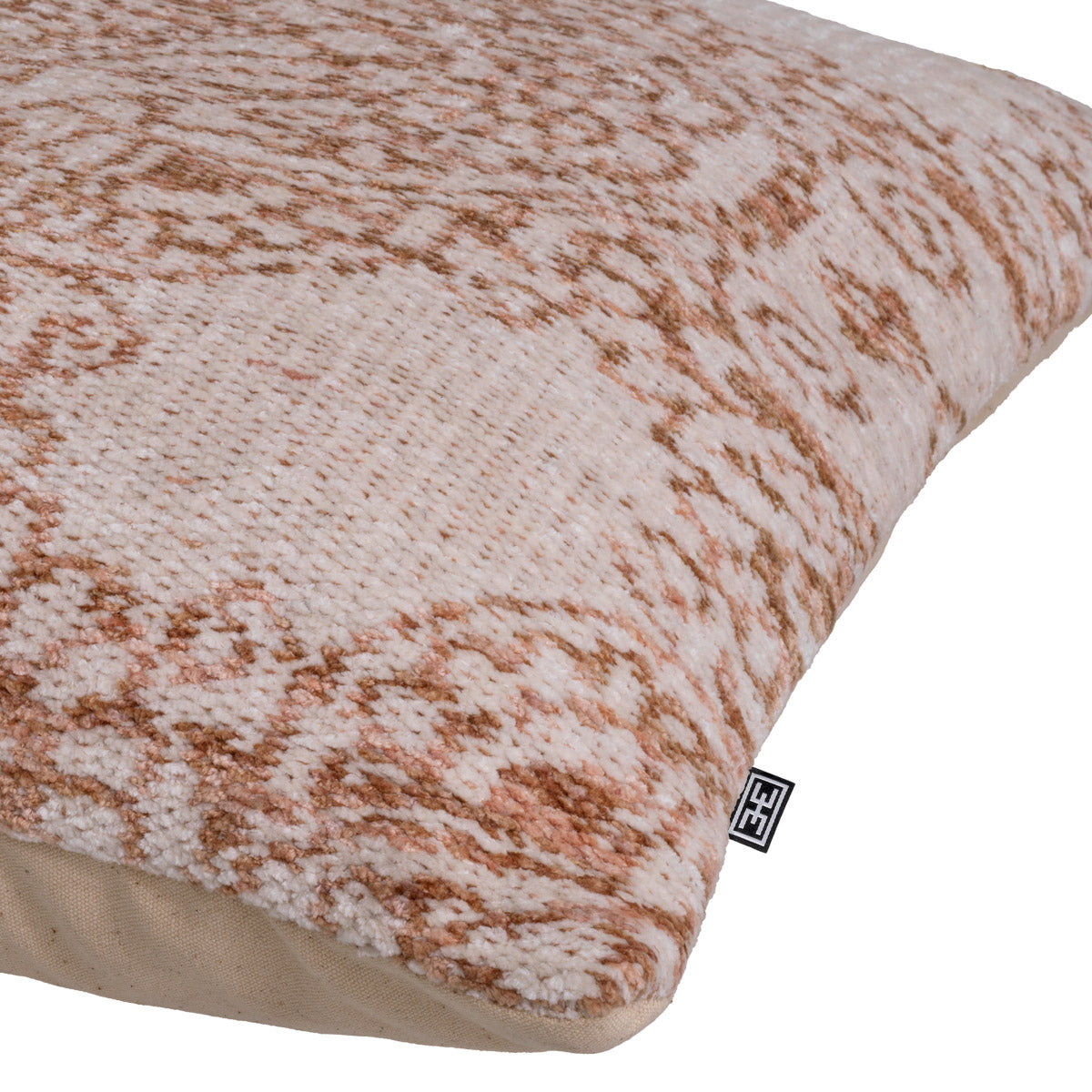 Eichholtz Cushion Serene a sophisticated ivory and beige pattern on luxurious fabric. Imbued with signature Eichholtz craftsmanship, this