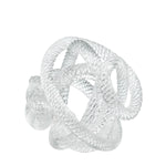 Eichholtz Desk Accessory Dominico M great style by combining clear glass with a nautical pier rope design. Desk Accessory Dominico