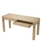 Eichholtz Desk Carmel luxury and style. Its washed oak veneer is enhanced by the radiant warmth of brushed