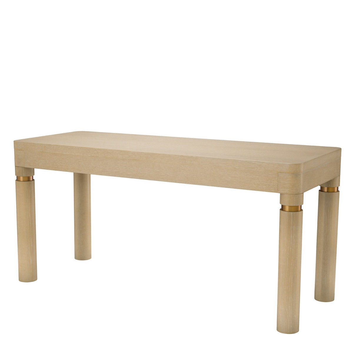 Eichholtz Desk Carmel brass details, while the rectangular shape and smooth drawers offer both form and functionality to