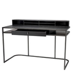 Eichholtz Desk Highland writing desk in retro design with drawer set on a metal frame with a medium