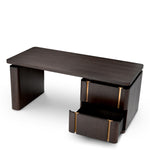 Eichholtz Desk Modesto the brushed brass finish accents add a touch of sophistication and elegance. Creating a harmonious