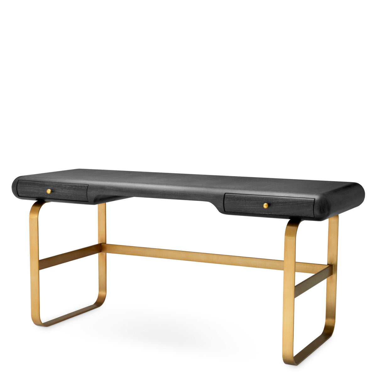 Eichholtz Desk Nathaniel Elevate your workspace with the Desk Nathaniel, featuring a striking charcoal grey oak veneer and