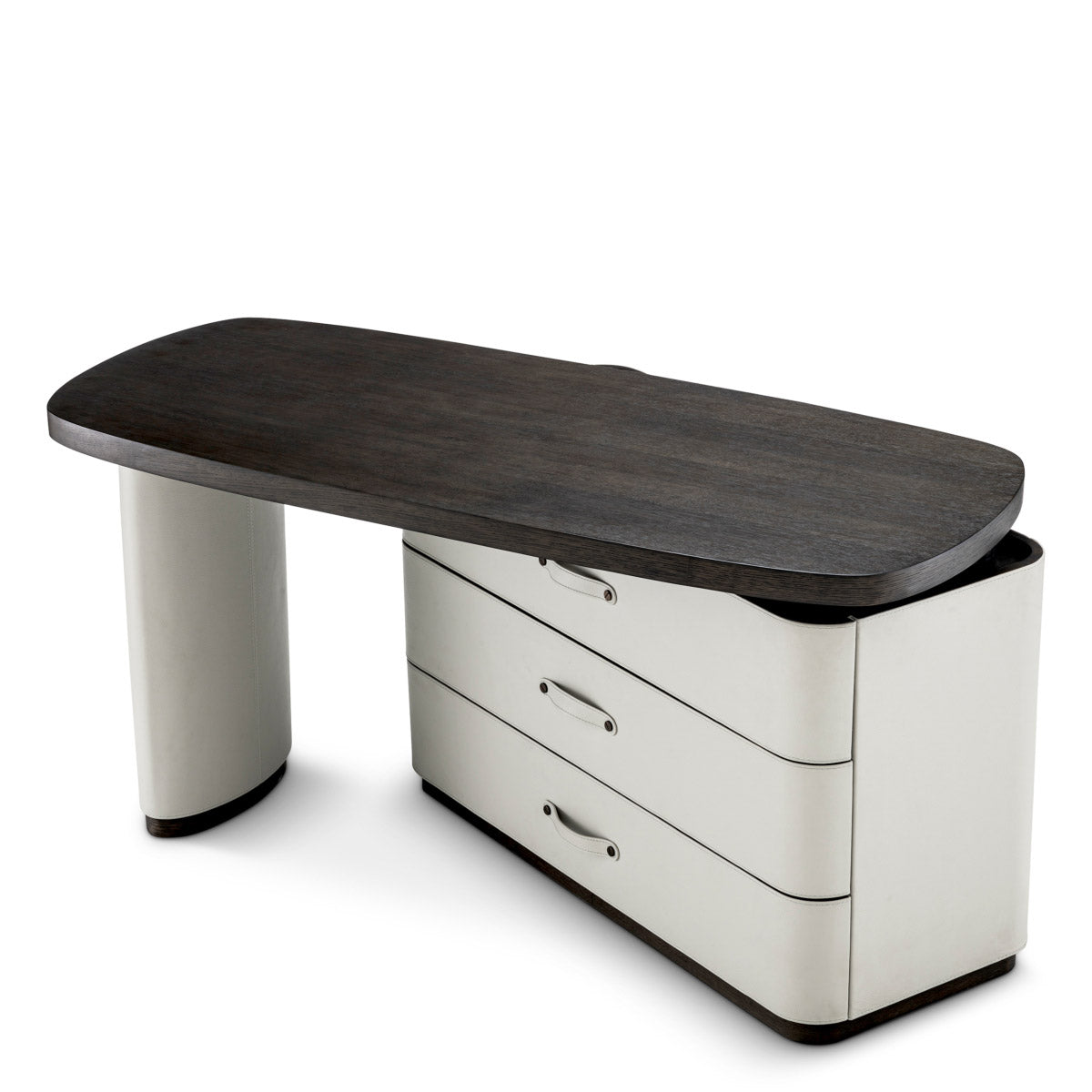 Eichholtz Desk Numana innovative top allows for effortless adaptation to any space, while the refined materials add to