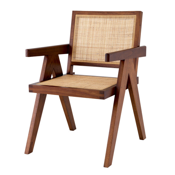 Eichholtz Dining Chair Aristide Inspired by iconic design furniture from Chandigarh in the 1950s and 1960s, the classic brown