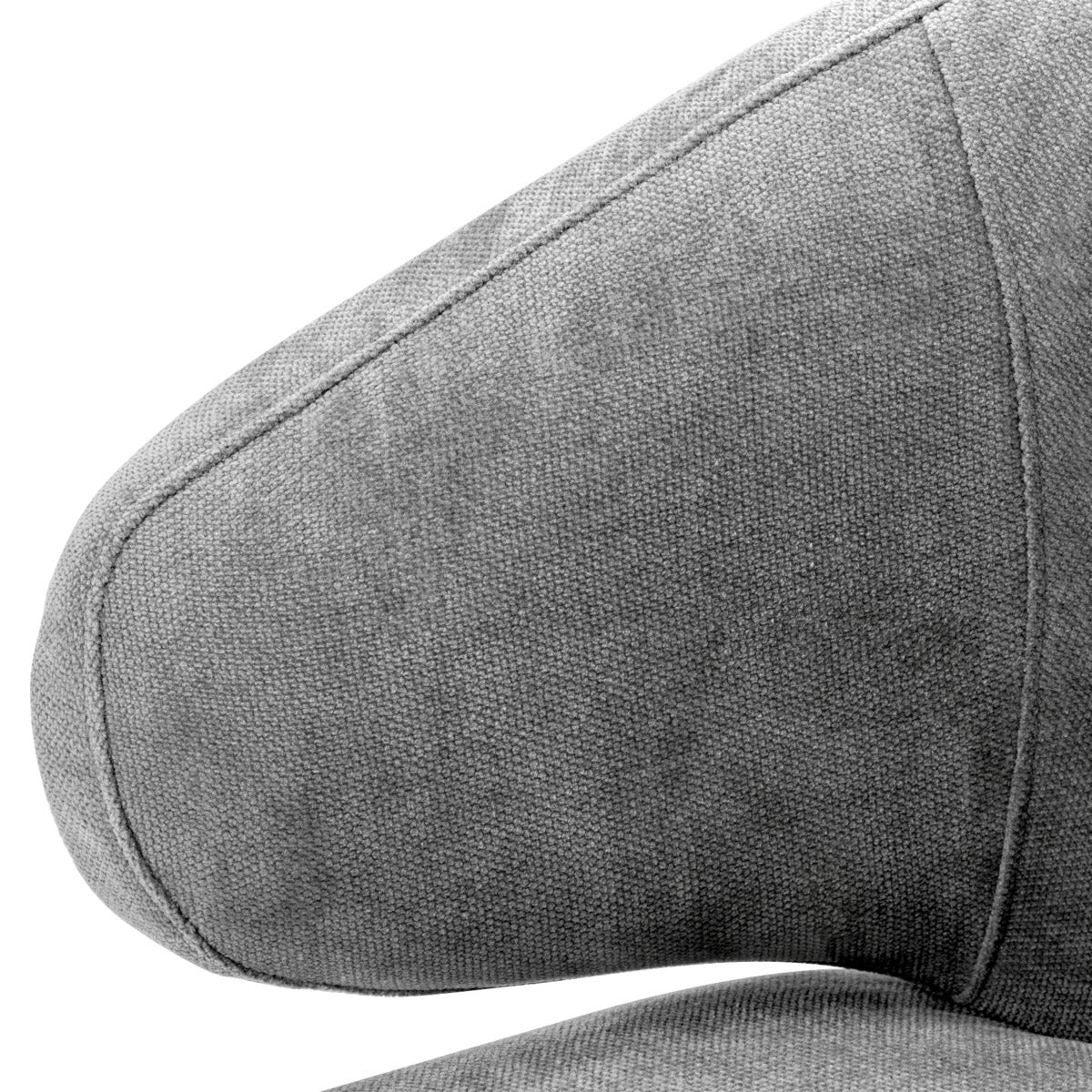 Eichholtz Dining Chair Cardinale and tapered legs feature a Clarck grey upholstery and give this eye-catching armchair a sense