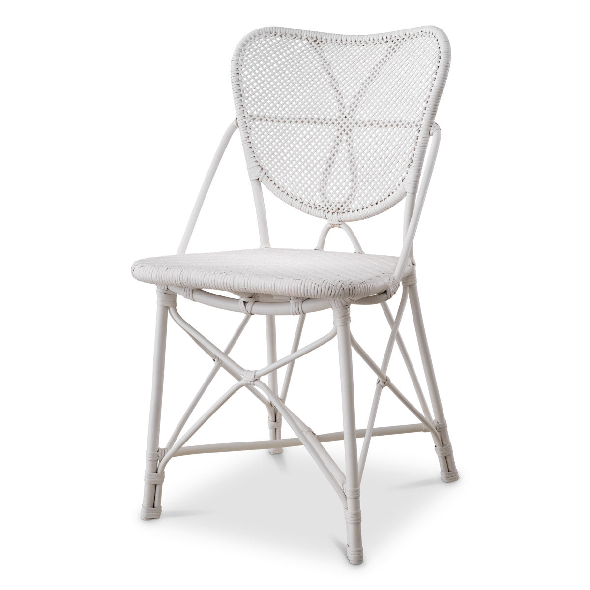 Eichholtz Dining Chair Colony Introducing the Colony Dining Chair in a chic matte white finish. Crafted with high-quality rattan,
