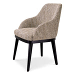 Eichholtz Dining Chair Costa with arm and a Mademoiselle beige upholstery, the high backrest ensures this chair is as comfortable as