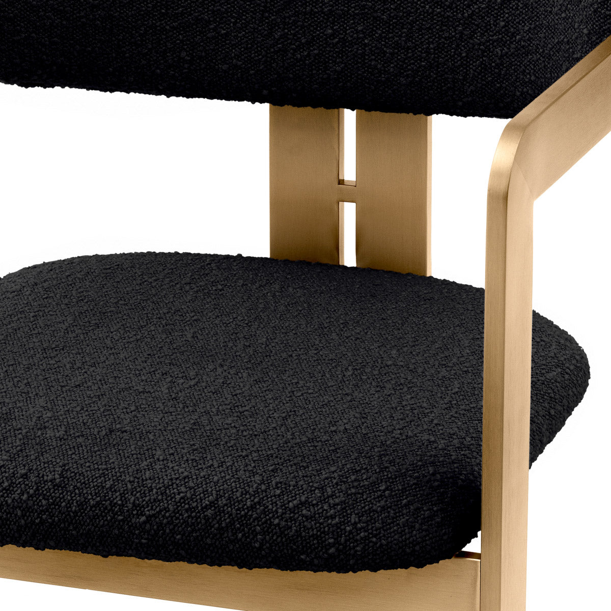 Eichholtz Dining Chair Donato in BouclÃ© black. Dining Chair Donato Crafted by Eichholtz this dining chair pairs refined design