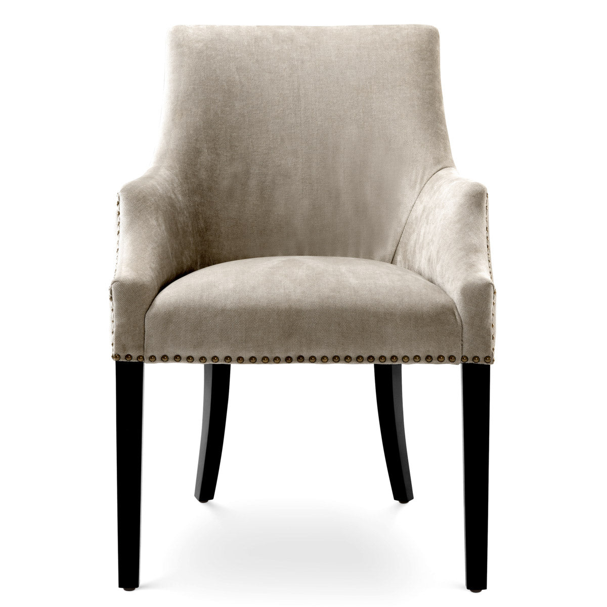 Eichholtz Dining Chair Legacy nails. Slender black chair legs complete the luxury look. Dining Chair Legacy Crafted by Eichholtz