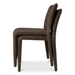 Eichholtz Dining Chair Leiza set of 2 with a stain resistance finish, these chairs enhance any dining ambiance with their rich brown