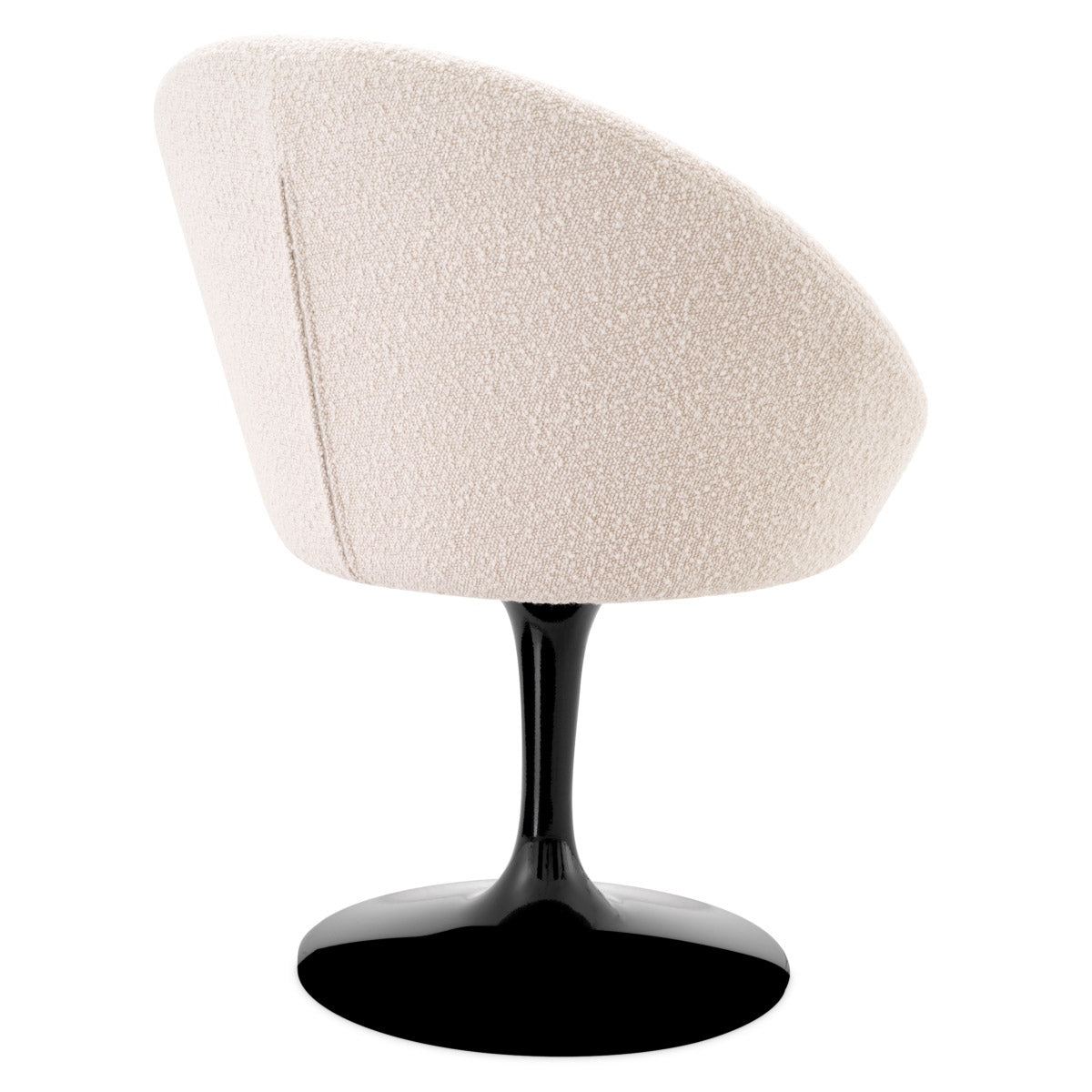 Eichholtz Dining Chair O'Neill base. The tub-shaped seat is upholstered in a lush BouclÃ© cream fabric.Â Dining Chair O'Neill