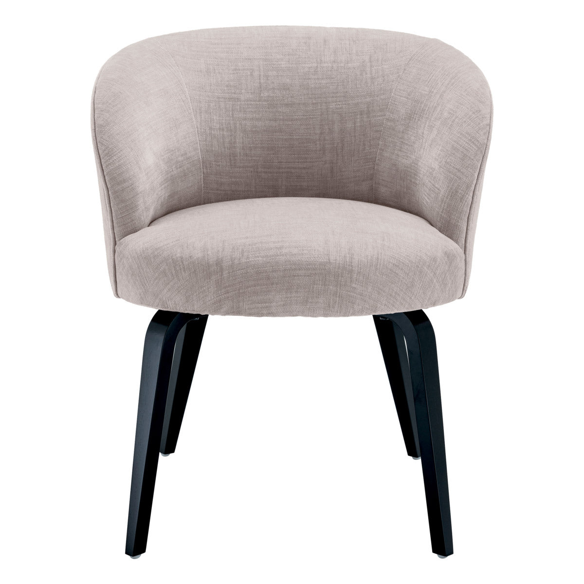 Eichholtz Dining Chair Vichy black legs and a Sisley grey upholstery, this lovely chair pairs comfort with a retro