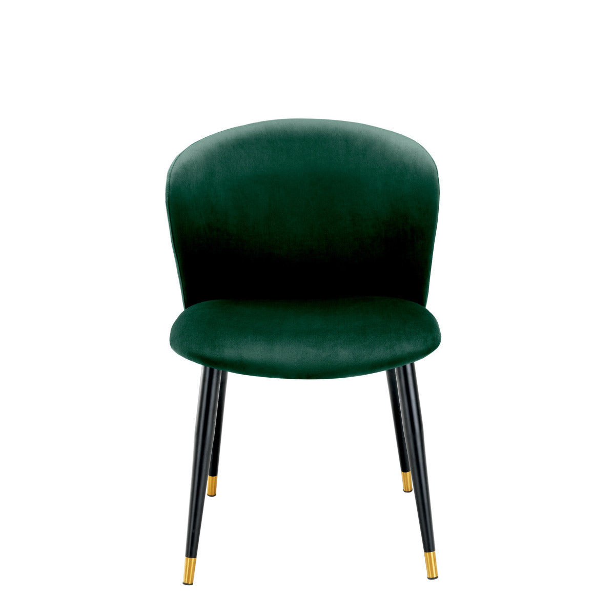 Eichholtz Dining Chair Volante its curved back is designed to cocoon around you. Tapered black legs with brass tips