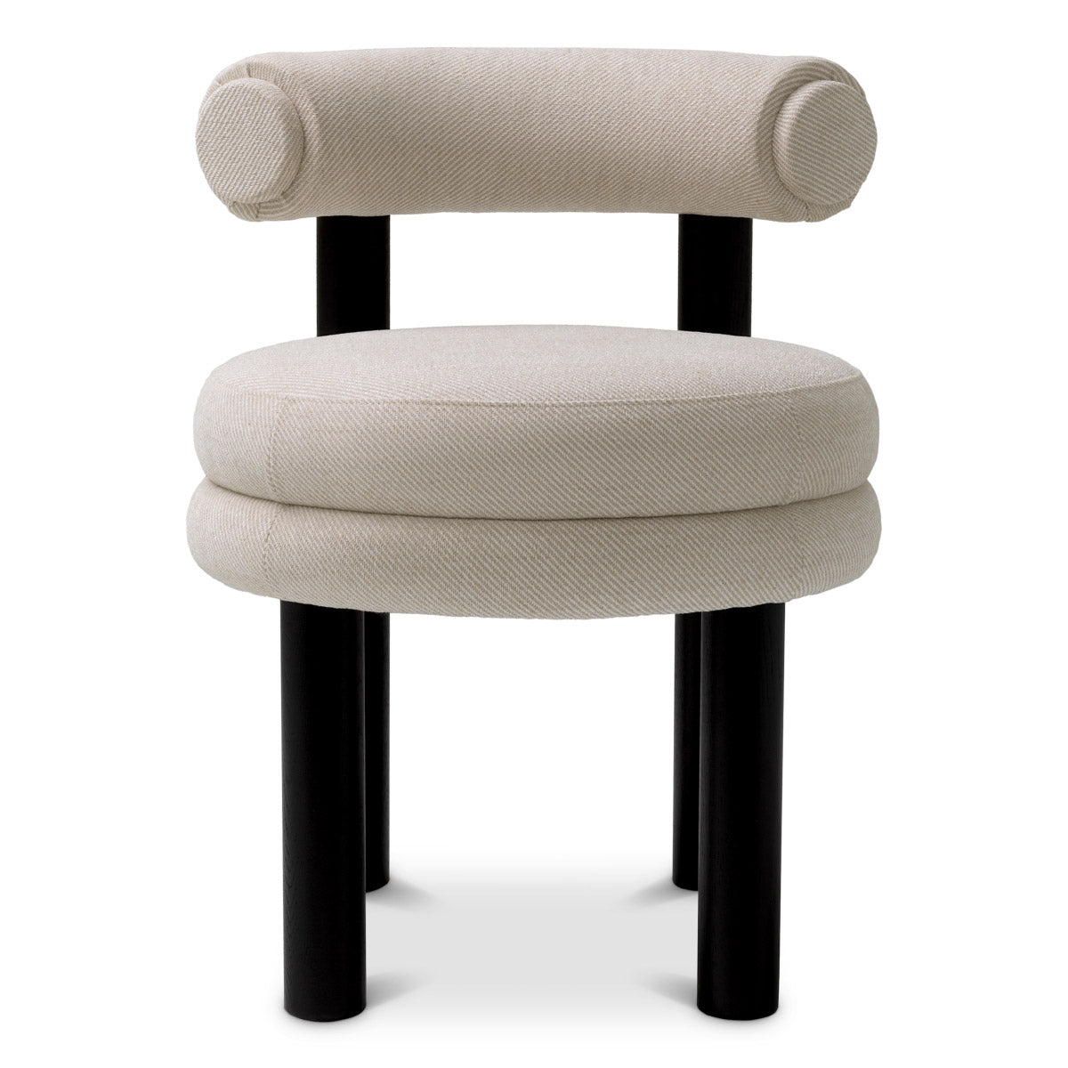 Eichholtz Dining Chair Zoey and modern sophistication. This iconic piece, adorned with a luxurious Fisher Sand finish and contrasting