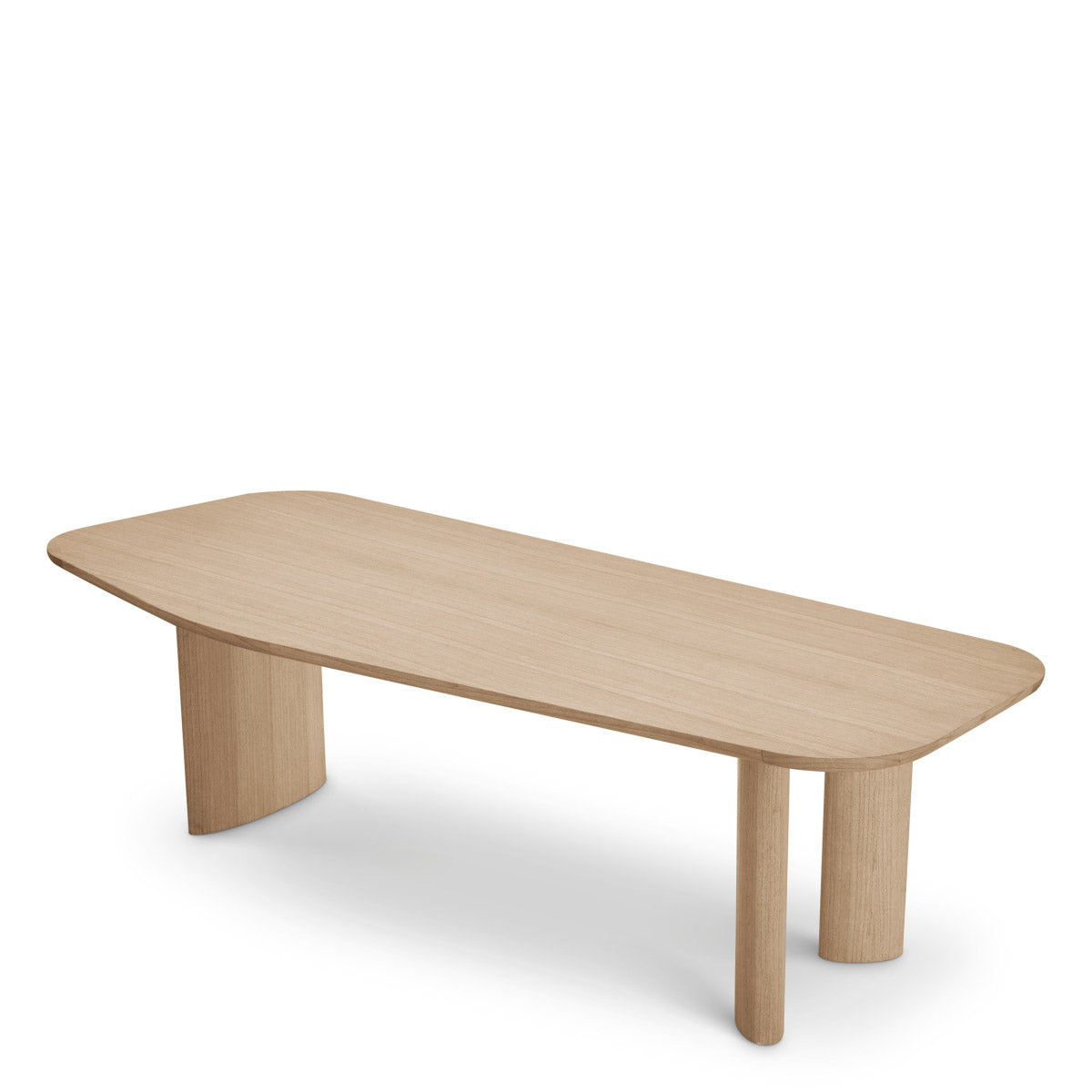 Eichholtz Dining Table Flemings of oak, creating a welcoming atmosphere in your dining area. Its irregular rectangular shape offers