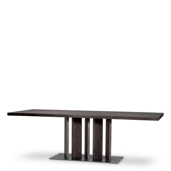 Eichholtz Dining Table Julius The Julius Dining Table brings together the richness of mocha oak veneer with the timeless