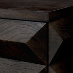 Eichholtz Drawer Dresser Denver embodiment of originality and timeless appeal. Captivating mocha oak veneer meets the alluring elegance of