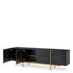 Eichholtz Dresser Bazilian runs in between the doors and on top, adding a touch of opulence to the