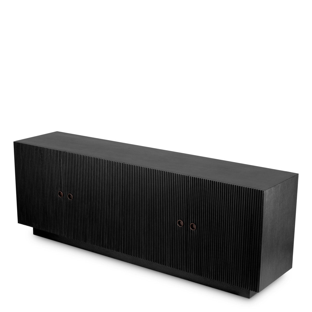 Eichholtz Dresser Dimitrios with charcoal grey oak veneer and bronze finish hardware. Dresser Dimitrios Crafted by Eichholtz this