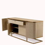 Eichholtz Dresser Napa Valley the Napa Valley Dresser showcases a sleek brushed brass finished frame. It is lined with