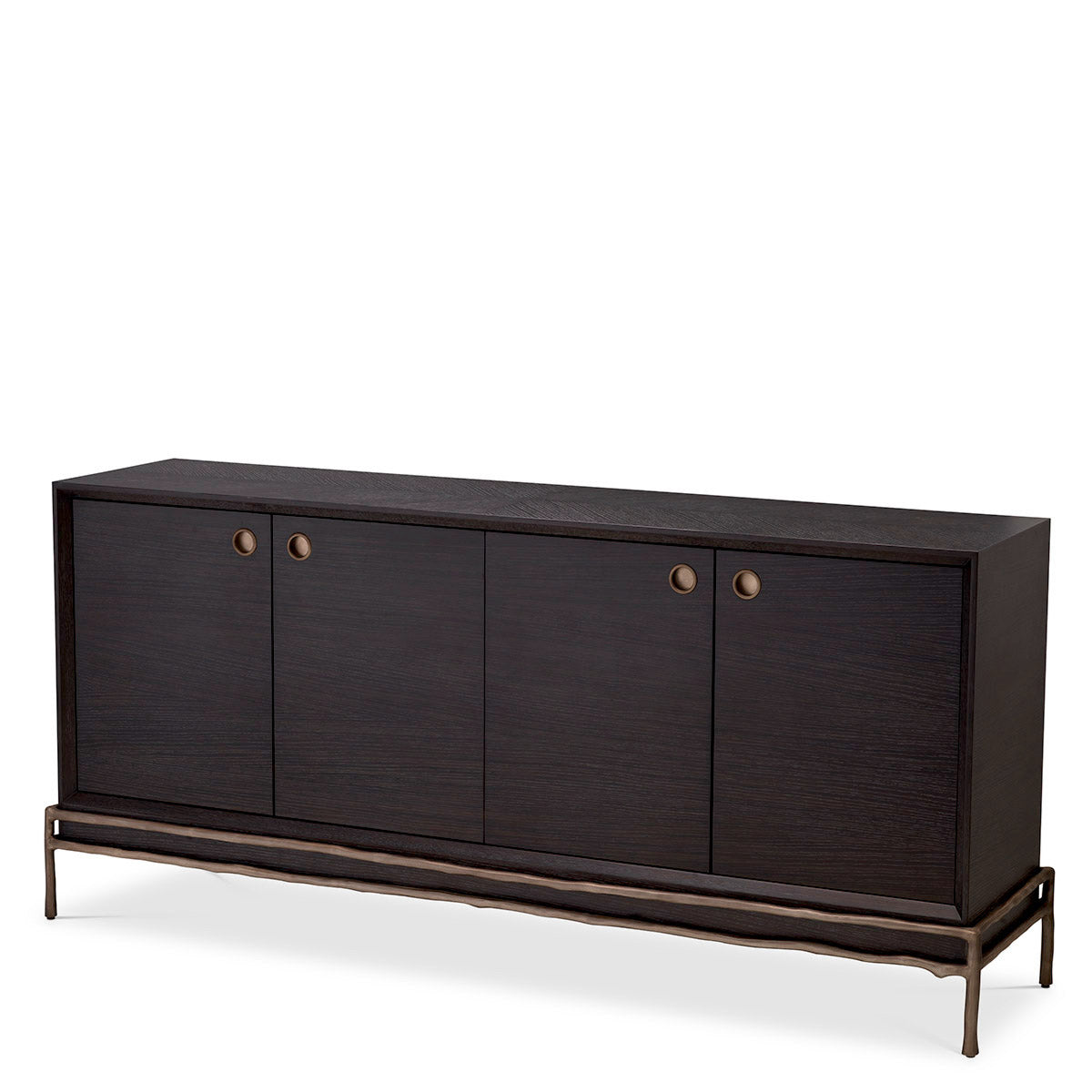 Eichholtz Dresser Premier With its charcoal oak veneer casing and medium bronze finish frame and hardware, Dresser Premier