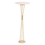 Eichholtz Floor Lamp Collina Floor Lamp Collina emits a stylish Mid-century Modern Tone. Its round travertine base with three