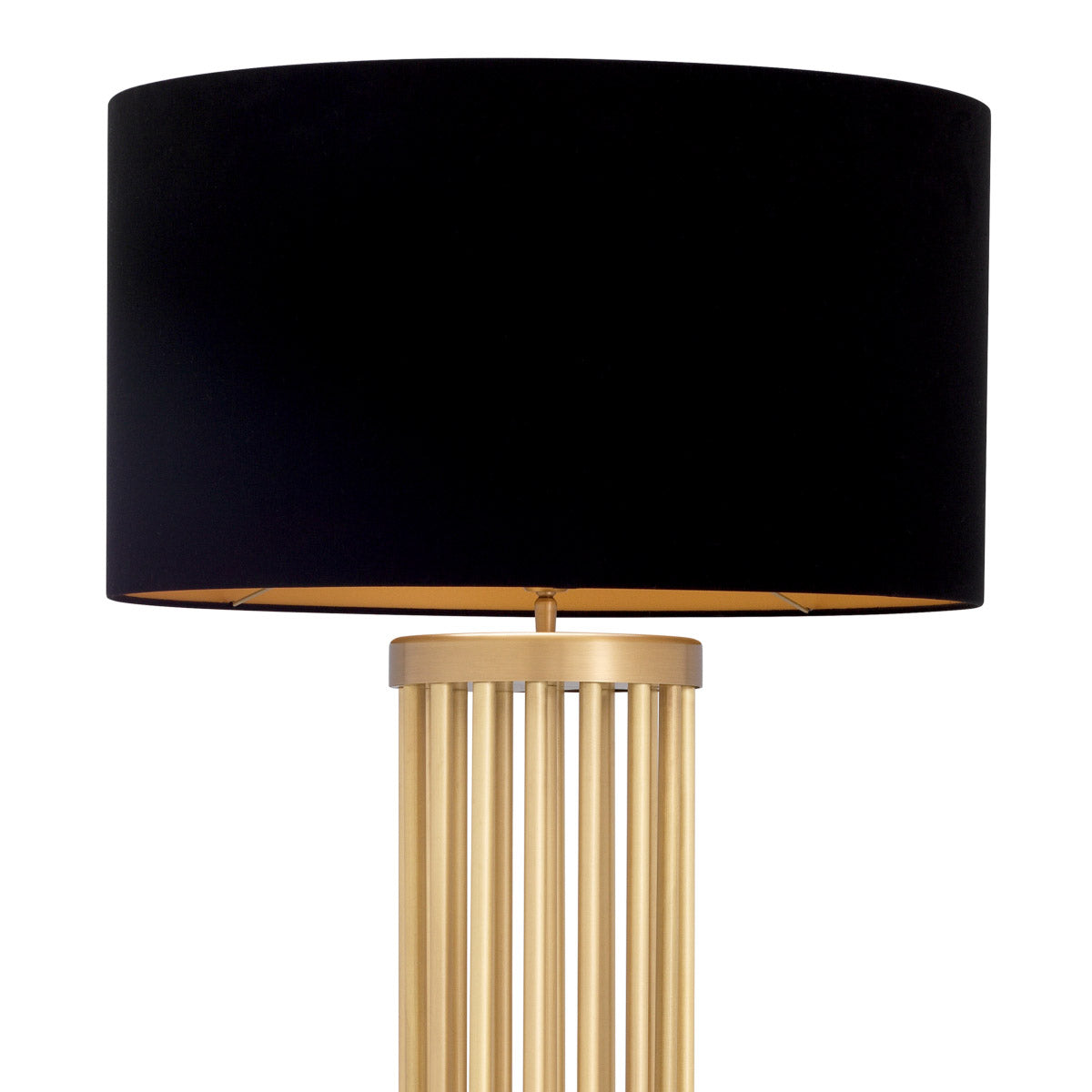 Eichholtz Floor Lamp Condo floor lamp radiates an understated charm. Its airy cylindrical base consists of metal rods with