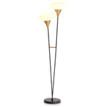 Eichholtz Floor Lamp Duco Luxury lighting is embodied by our Floor Lamp Duco. Two antique brass stems are connected
