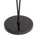 Eichholtz Floor Lamp Duco honed black marble, this fixed-position luminaire is characterised by a slender profile and a classic