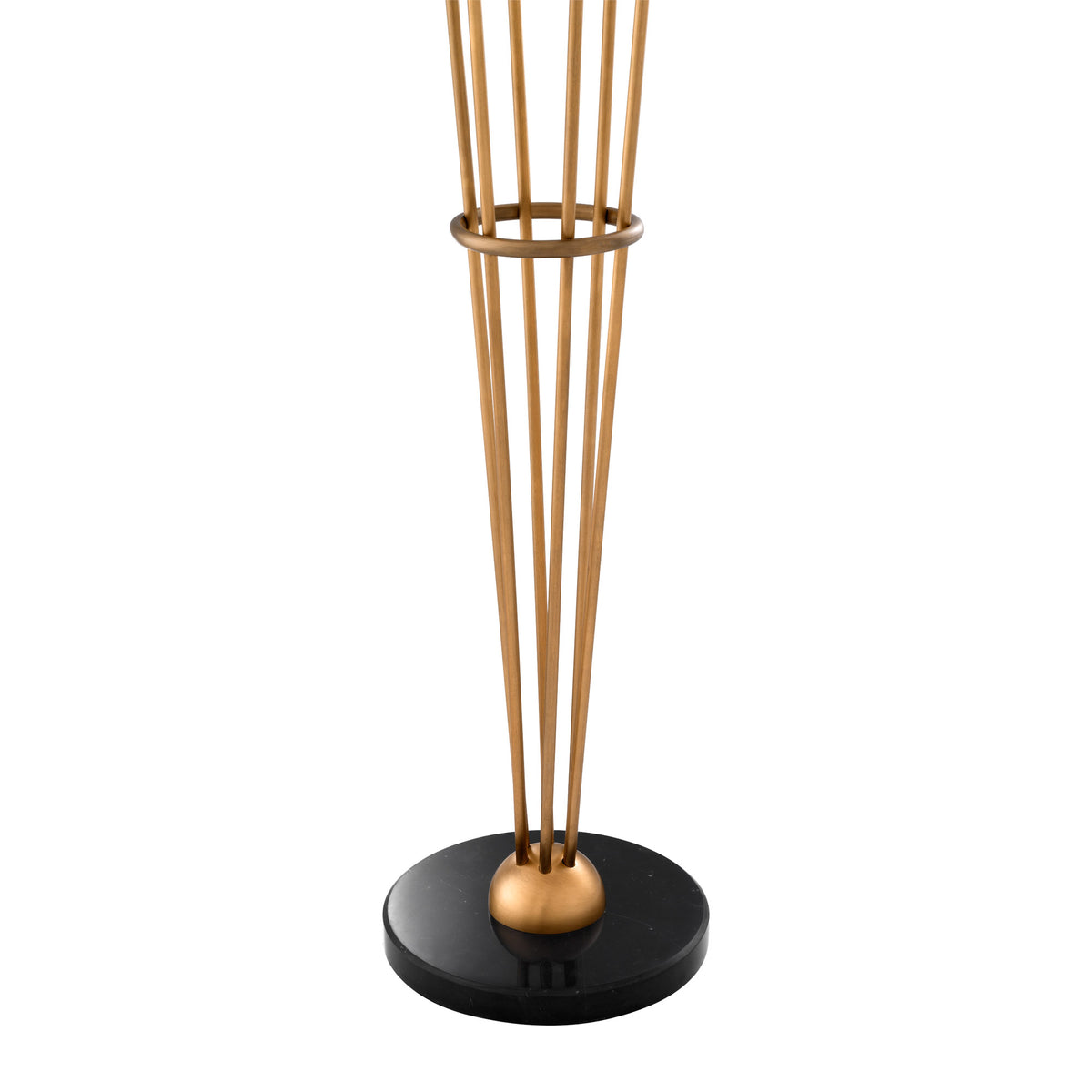 Eichholtz Floor Lamp Tortora designer lighting in Mid-Century Modern style instantly elevates your room! It features an antique brass