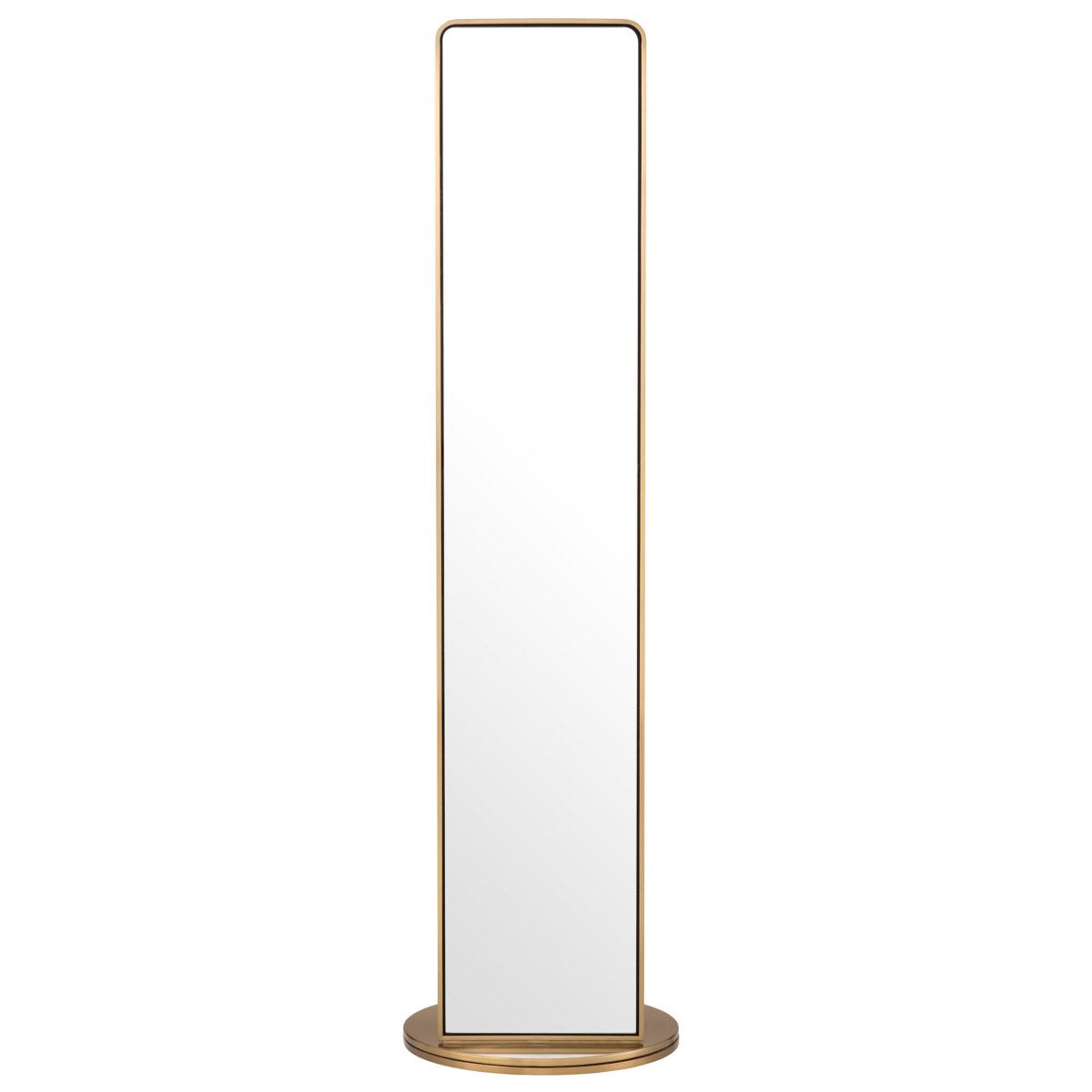 Eichholtz Floor Mirror Novo with coatrack base and sleek coatrack feature offer practicality wrapped in a luxury brushed brass finish, em...