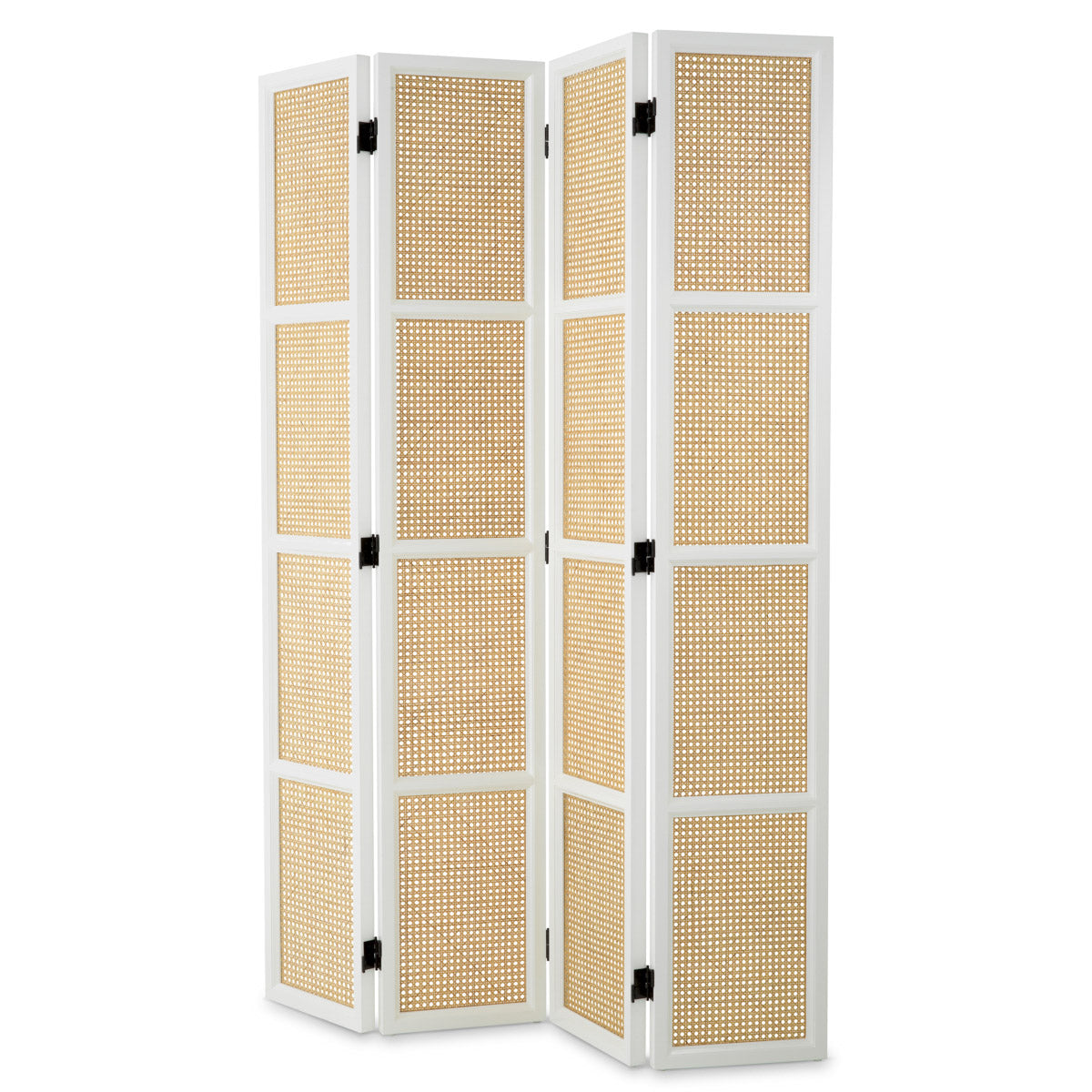 Eichholtz Folding Screen Bahamas Elevate your sanctuary with the Folding Screen Bahamas in a pristine piano white finish, enhanced