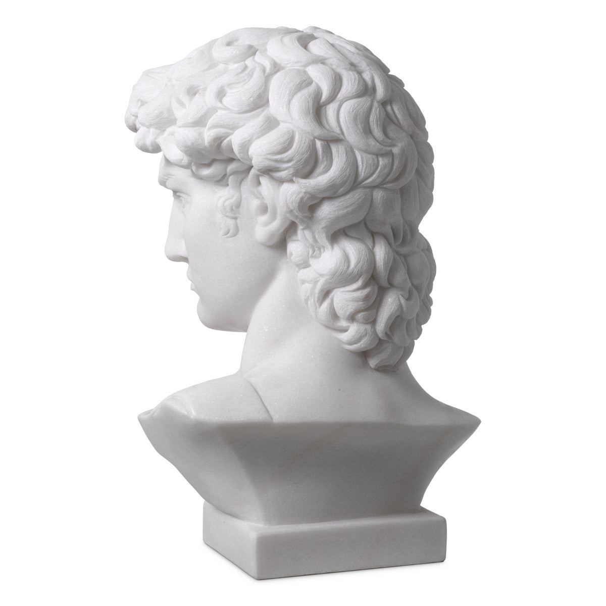 Eichholtz Head David piece or as part of a curated collection, the David Head in white marble is