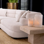 Eichholtz Hurricane Mercer L made of translucent alabaster and features a subtle vein pattern that gives each piece a