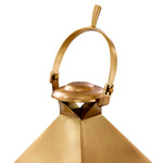 Eichholtz Hurricane Spur L or bedroom. The hurricane has an aged brass finish, four clear glass panels and a