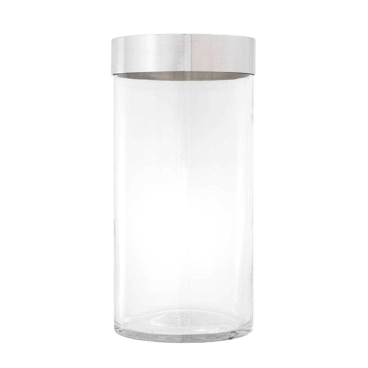 Eichholtz Hurricane Vertex L showpiece or a stylish addition to a romantic ensemble. This conical clear glass hurricane features