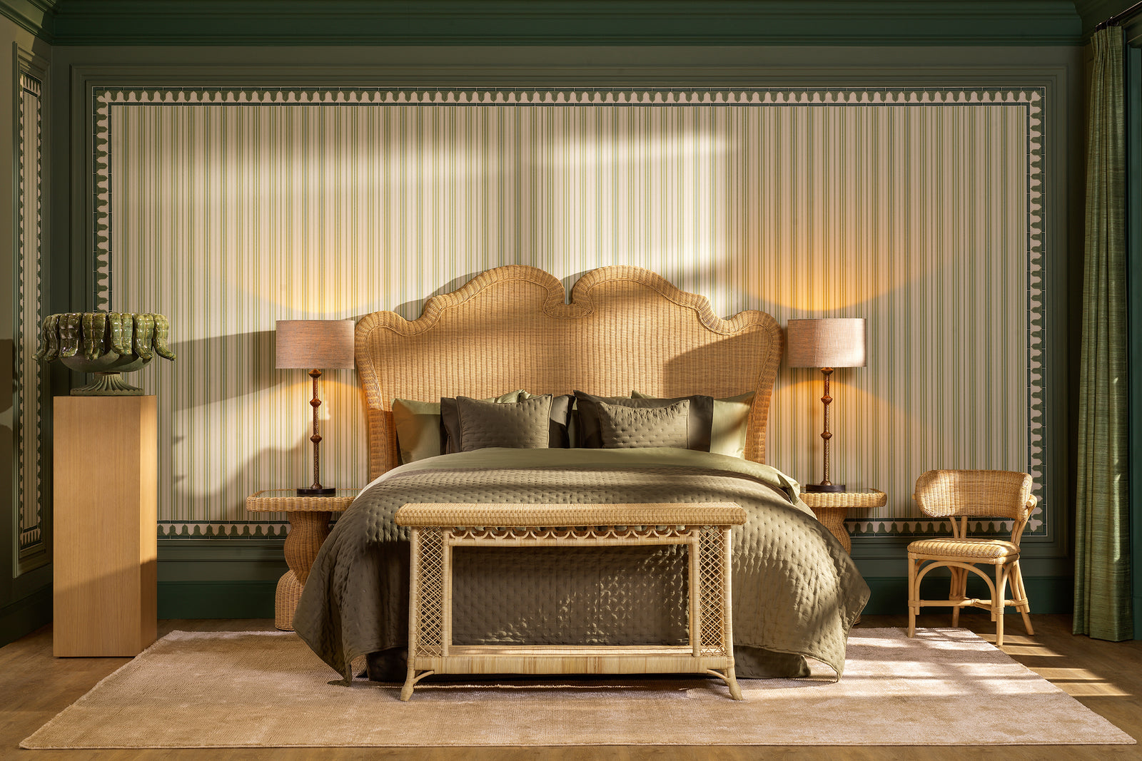 Styled room with products