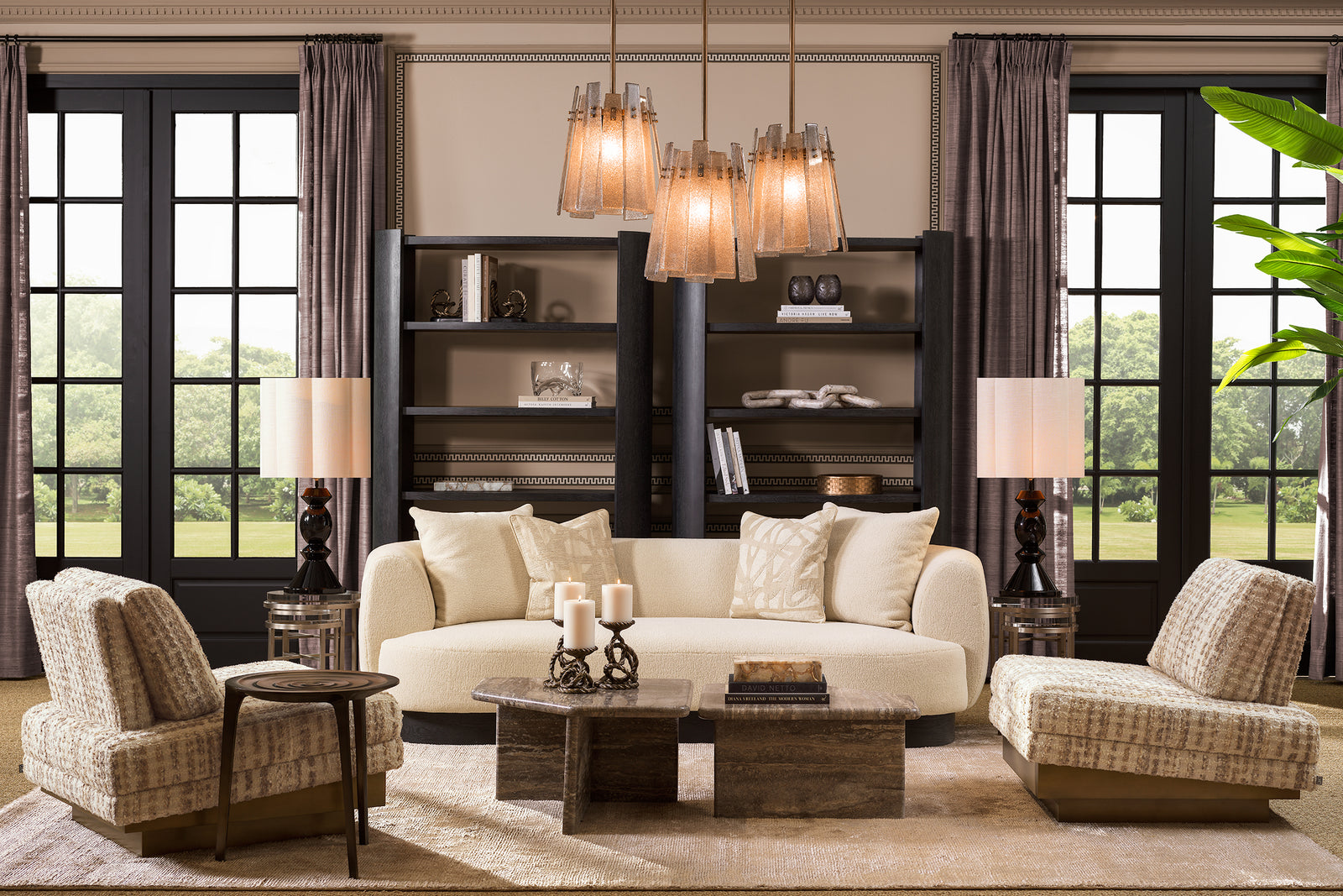 Styled room with products