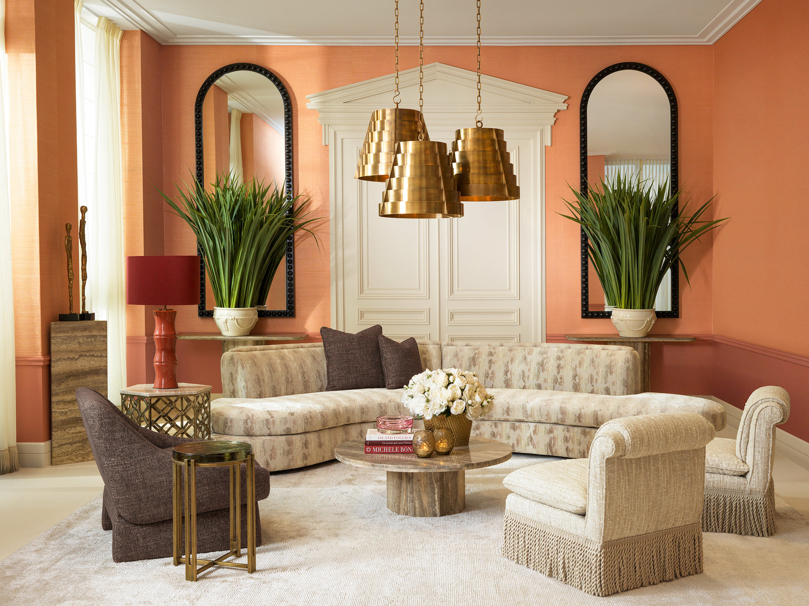 Styled room with products