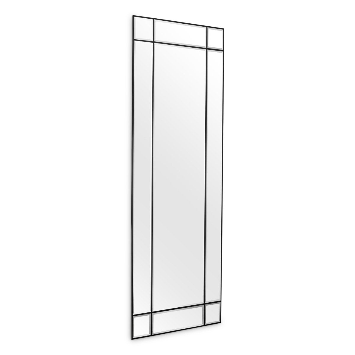 Eichholtz Mirror Beaumont rectangular vertically. With a bronze finish frame and bevelled mirror glass, this rectangular wall mirror is
