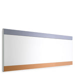 Eichholtz Mirror Cevio L it has two vertical bands, one of smoked mirror glass and one of amber mirror