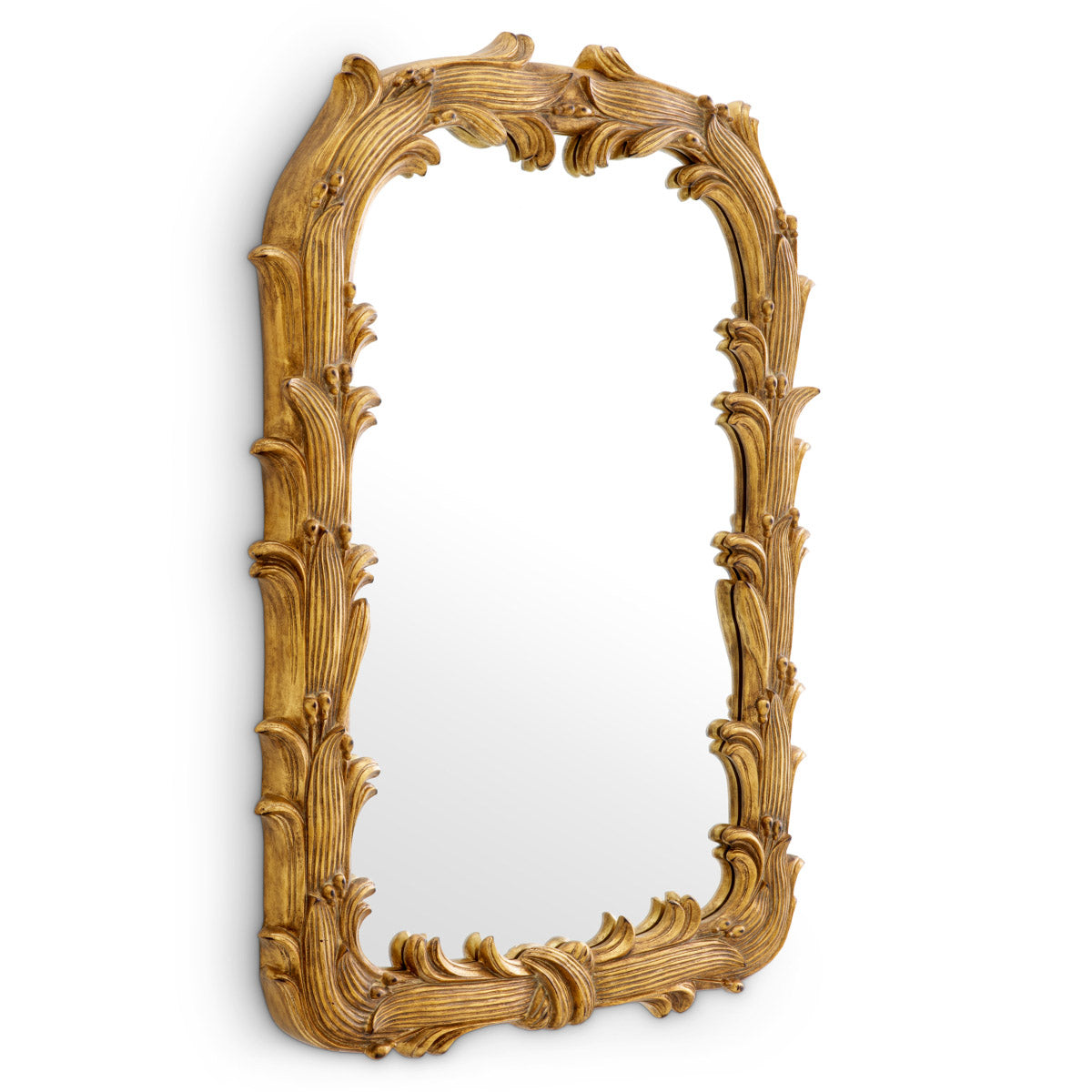 Eichholtz Mirror Gavin Embrace opulence with the Mirror Gavin, featuring a luxurious antique gold leaf finish. Hand-carved mahogany