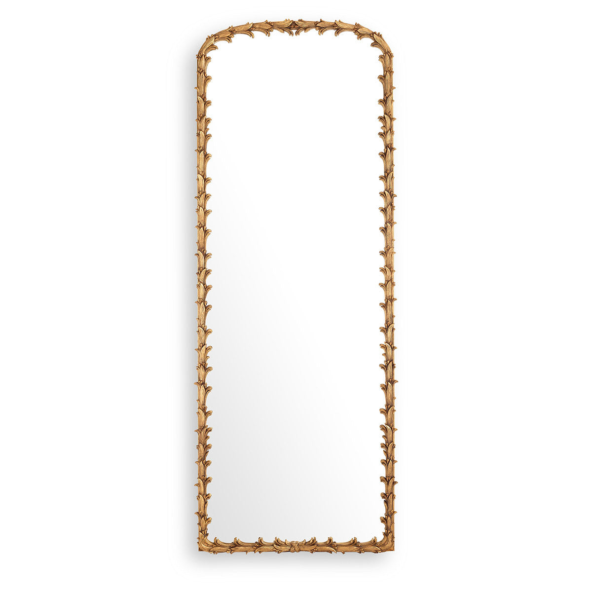 Eichholtz Mirror Guinevere L Hand carved from mahogany wood and embellished with delicate leaves, the French style gold finish