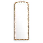 Eichholtz Mirror Guinevere L Hand carved from mahogany wood and embellished with delicate leaves, the French style gold finish